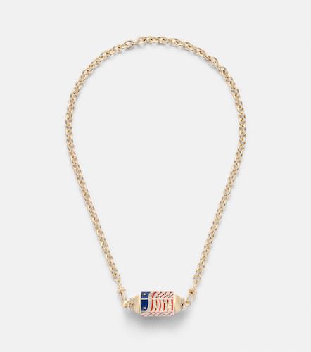 Collier USA en or 18 ct, émail et diamants - Marie Lichtenberg - Modalova