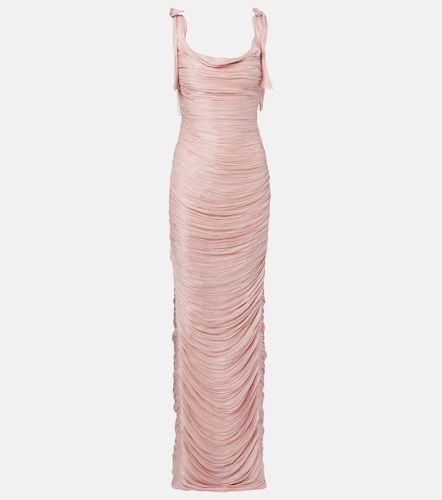 Robe longue plissée en soie - Marmar Halim - Modalova
