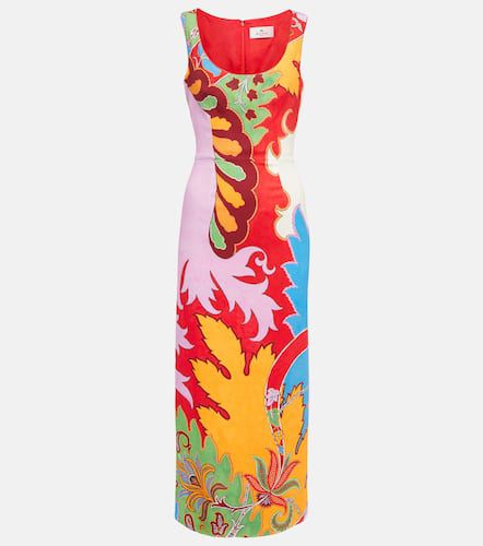 Robe midi imprimée en coton mélangé - Etro - Modalova