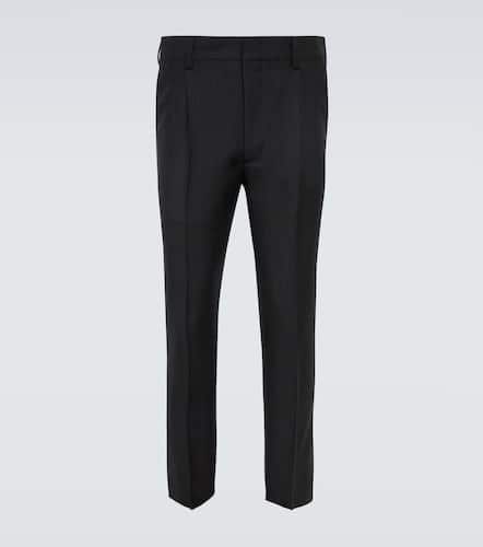 Pantalon slim en mohair et laine - Prada - Modalova