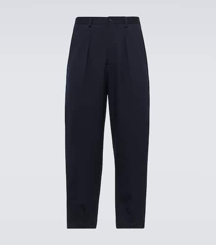 Pantalon droit en laine - Giorgio Armani - Modalova