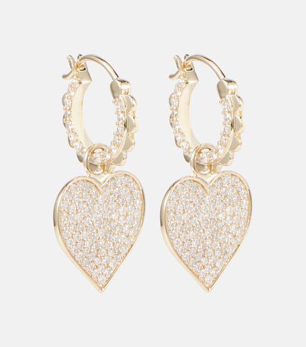 Boucles d'oreilles en or 14 ct et diamants - Sydney Evan - Modalova