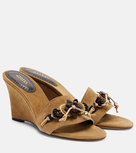 Mules compensées Anee en daim - Isabel Marant - Modalova