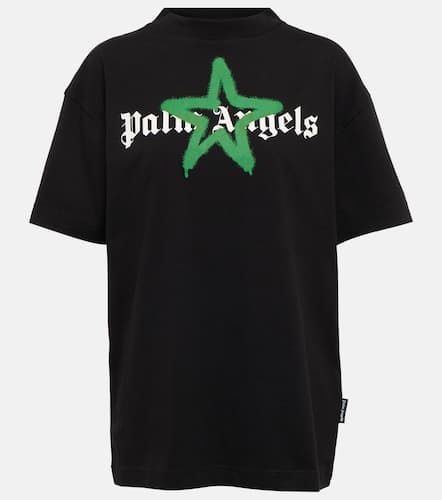 T-shirt Star Sprayed imprimé en coton - Palm Angels - Modalova