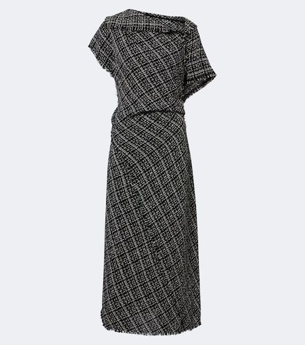 Robe midi en tweed de coton mélangé - Erdem - Modalova