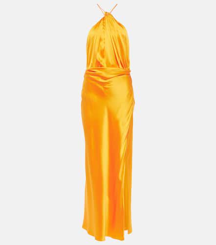 Robe longue asymétrique en satin de soie - The Sei - Modalova