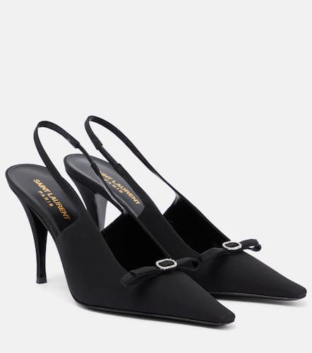 Escarpins Aston 95 en satin - Saint Laurent - Modalova