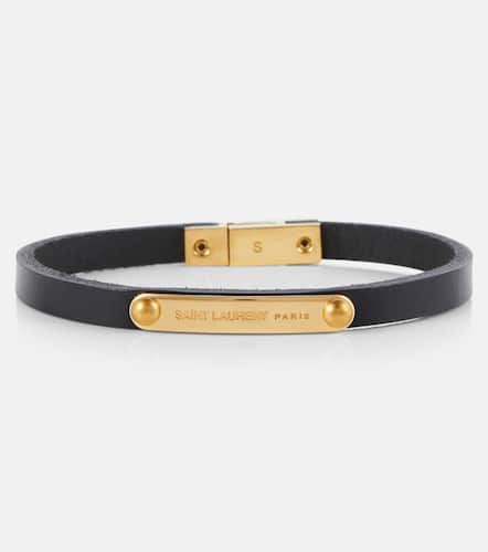 Bracelet en cuir à logo - Saint Laurent - Modalova