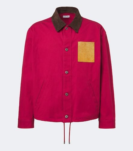 Veste en toile de coton à détail en daim - Loewe - Modalova