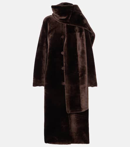 Manteau Daphne à écharpe en shearling - Nour Hammour - Modalova