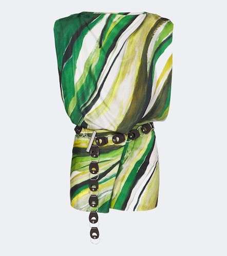 Robe ceinturée en soie à imprimé - Christopher Esber - Modalova