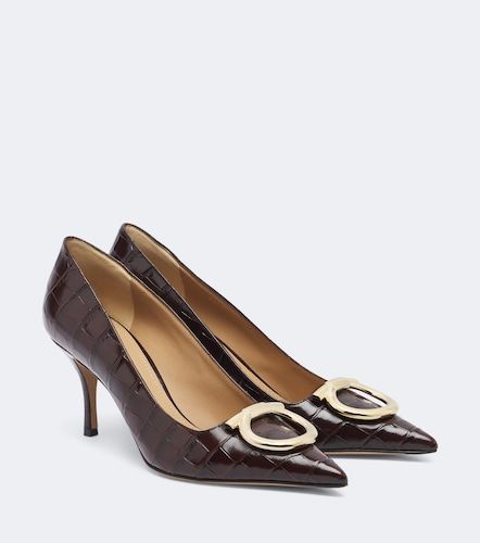 Escarpins Lara Gancini en cuir façon croco - Ferragamo - Modalova
