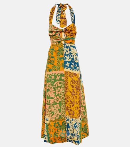 Robe midi Archie imprimée en lin - Alémais - Modalova
