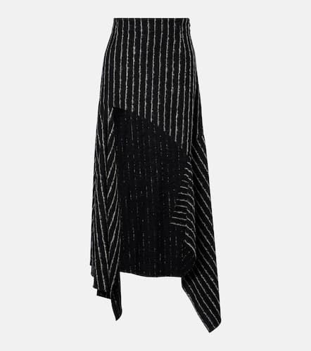 Jupe longue asymtrique raye - Mugler - Modalova