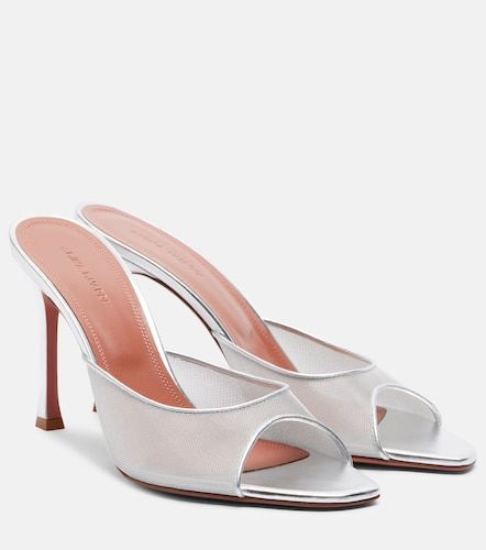 Mules Alexa à finitions en cuir - Amina Muaddi - Modalova