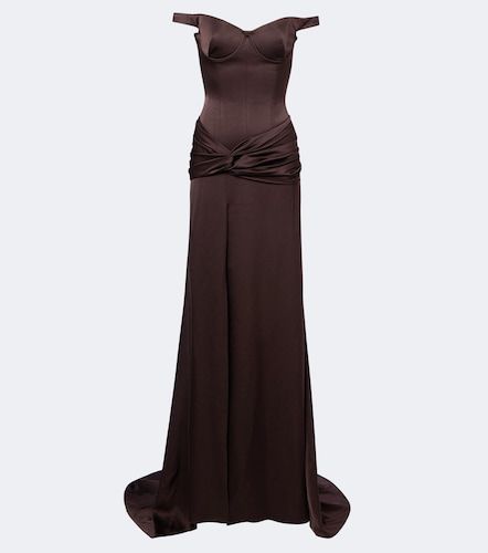 Robe longue en crêpe satin - Alex Perry - Modalova