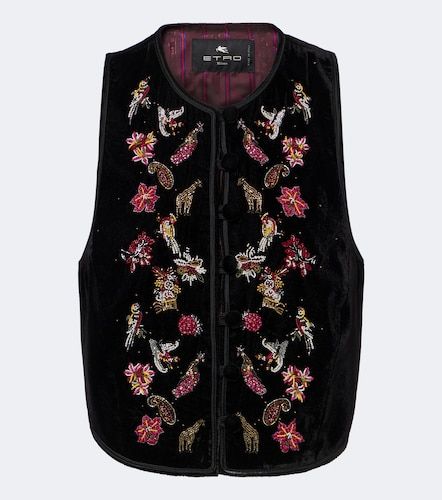 Etro Gilet en velours à perles - Etro - Modalova