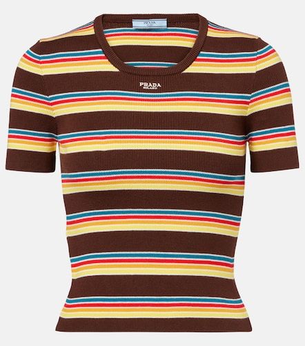 Prada Pull rayé en coton - Prada - Modalova