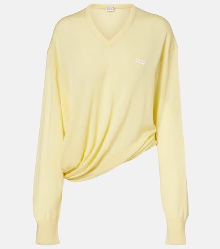 Pull Double L asymétrique en laine - Loewe - Modalova