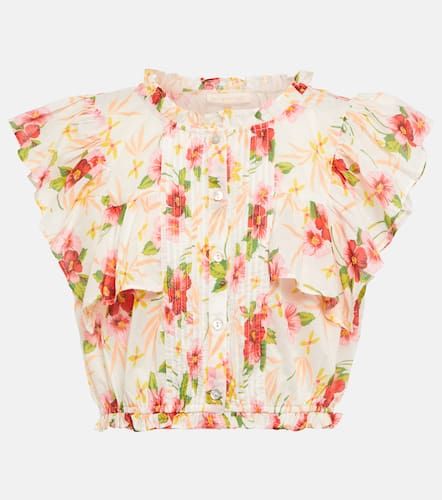 Top raccourci Nora en coton  fleurs - LoveShackFancy - Modalova