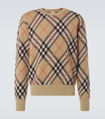 Pull Check en laine mélangée - Burberry - Modalova