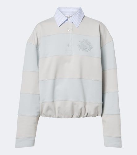 Polo en molleton de coton à rayures - Acne Studios - Modalova