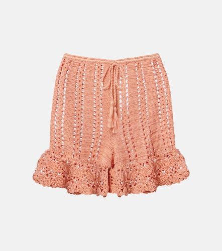 Short en crochet de coton à volants - Anna Kosturova - Modalova