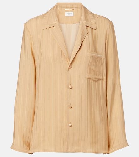 Chemise rayée en soie - Saint Laurent - Modalova