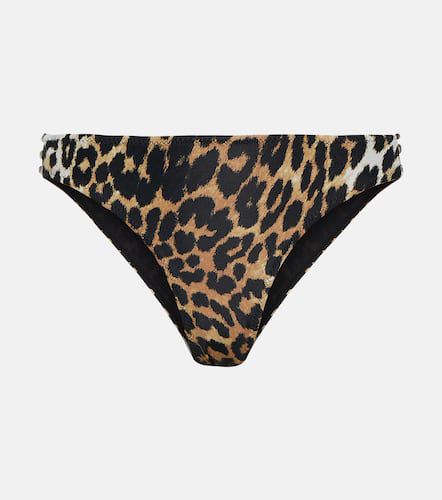 Culotte de bikini à motif léopard - Ganni - Modalova