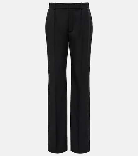 Pantalon droit à taille haute en laine - Saint Laurent - Modalova