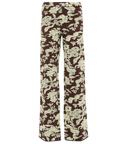 Pantalon évasé en jacquard à fleurs - Jil Sander - Modalova