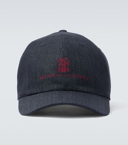 Casquette brodée en denim - Brunello Cucinelli - Modalova