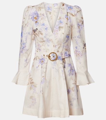 Robe Luna en lin à fleurs - Zimmermann - Modalova