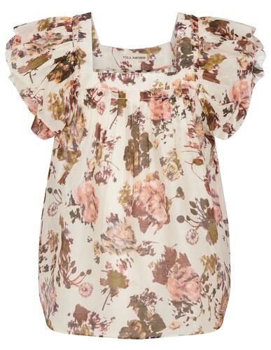 Blouse Kiki en coton et soie à fleurs - Ulla Johnson - Modalova
