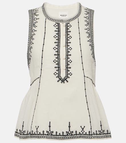 Top Pagos brodé en coton - Marant Etoile - Modalova