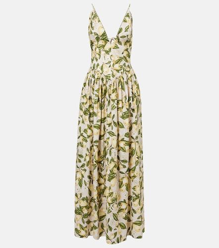 Robe longue imprimée en coton mélangé - Adriana Degreas - Modalova