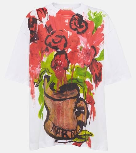 T-shirt oversize imprimé en coton - Marni - Modalova