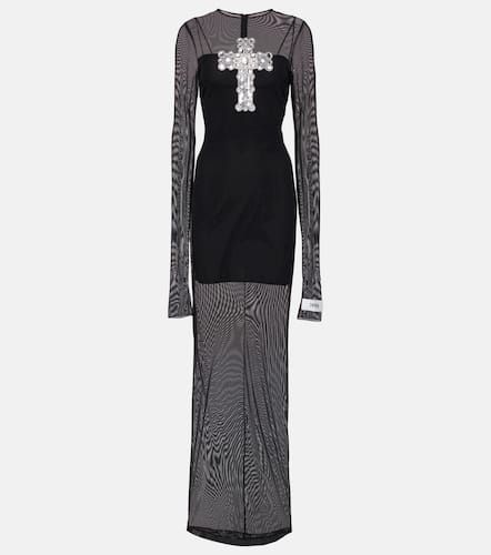 X Kim – Robe longue en tulle à ornements - Dolce&Gabbana - Modalova