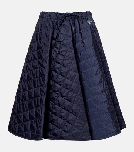 Jupe midi matelassée en Re-Nylon - Prada - Modalova