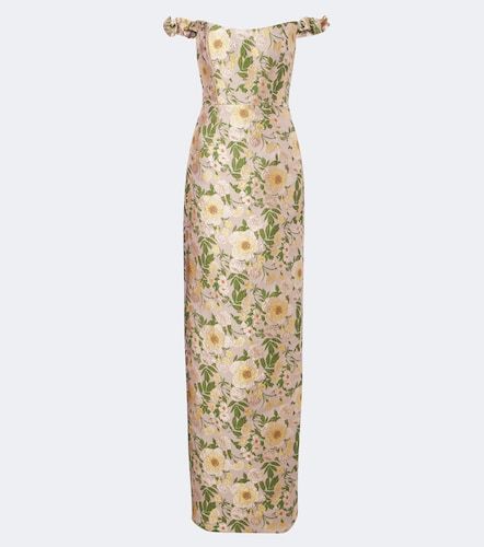 Robe longue en brocart à fleurs - Markarian - Modalova