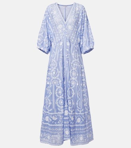 Robe longue en coton à fleurs et sequins - Juliet Dunn - Modalova