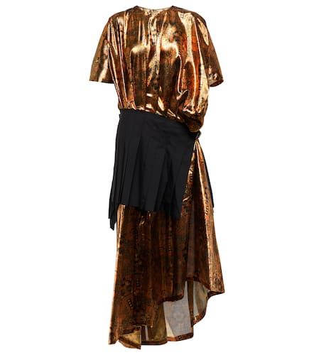 Robe midi asymétrique en lamé - Junya Watanabe - Modalova