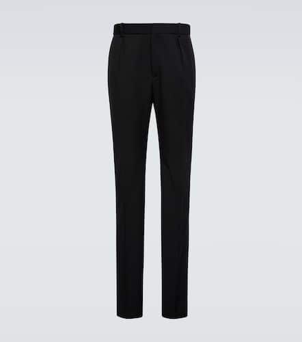 Pantalon droit à taille haute en laine - Saint Laurent - Modalova