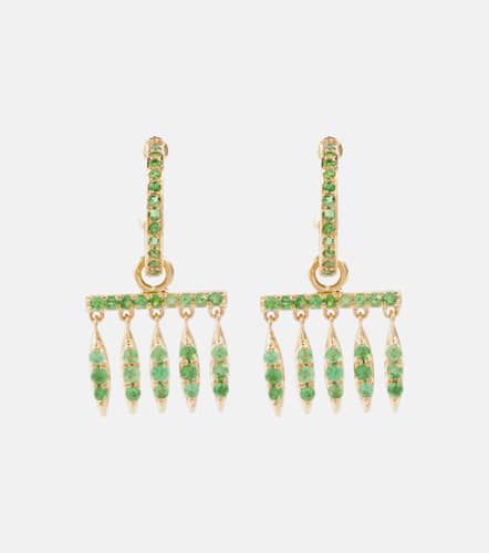 Boucles d'oreilles en or 18 ct et tsavorites - Ileana Makri - Modalova