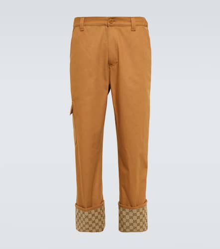 Pantalon droit en coton GG Supreme - Gucci - Modalova