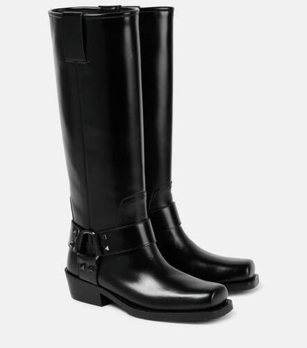 Bottes Rockstud en cuir - Valentino Garavani - Modalova