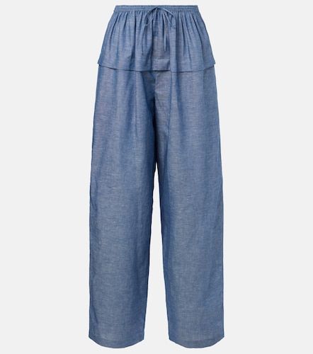 Alaïa Pantalon ample en coton et lin - Alaia - Modalova