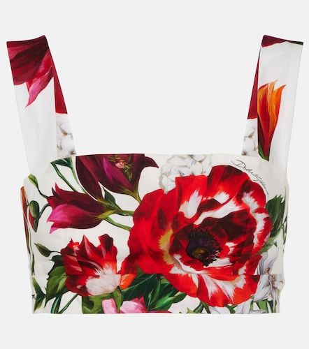 Brassière en coton à fleurs - Dolce&Gabbana - Modalova