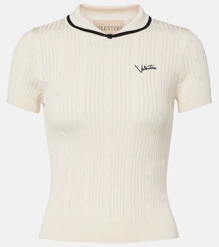 Top en coton mélangé à logo - Valentino - Modalova