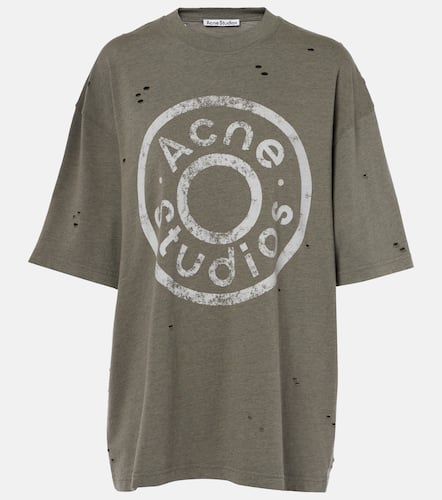 T-shirt en coton mélangé à logo - Acne Studios - Modalova